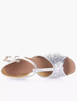 Glitter Ballroom Dance Shoes 2026 Open Toe Soft Sole Latin Dancing Shoes For Kids