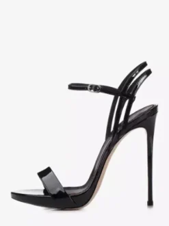 Gold High Heel Sandals Metallic Open Toe High Heel Prom Shoes