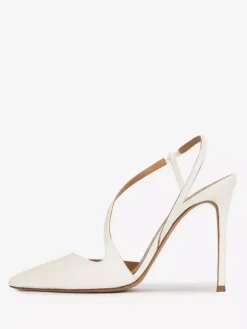 Gold High Heels Pointed Toe Strappy Slingback Party Shoes For Women