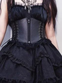 Gothic Lolita Accessories Black Lace Up Polyester Miscellaneous
