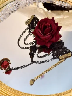 Gothic Lolita Accessories Black Rose Chains Polyester Accessory Miscellaneous