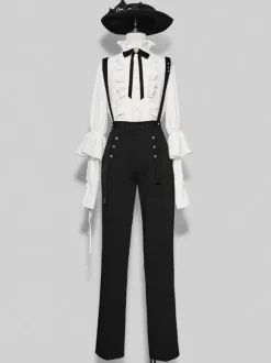 Gothic Lolita Blouses Ruffles Bows Long Sleeves Lolita Top Blouse White Lolita Shirt
