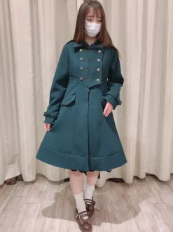 Gothic Lolita Coats Dark Green Coat Overcoat Polyester Winter Lolita Outwears