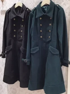 Gothic Lolita Coats Dark Green Coat Overcoat Polyester Winter Lolita Outwears