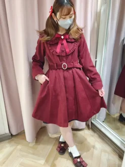 Gothic Lolita Coats Ecru White Coat Bows Ruffles Overcoat Polyester Winter Lolita Outwears
