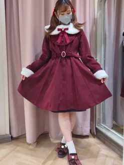 Gothic Lolita Coats Ecru White Coat Bows Ruffles Overcoat Polyester Winter Lolita Outwears