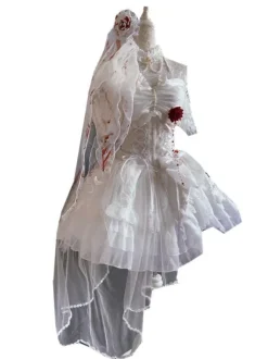 Gothic Lolita Dress Rose Bows White Adjustable Elastic Hime Lolita Dress