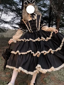 Gothic Lolita Dresses Bows Ruffles Purple Purple