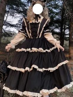 Gothic Lolita Dresses Bows Ruffles Purple Purple