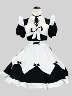 Gothic Lolita Dresses Ruffles Bows Black Black