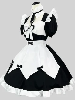 Gothic Lolita Dresses Ruffles Bows Black Black