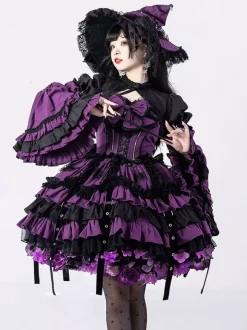 Gothic Lolita Dresses Tokisaki Kurumi Ruffles Lace Slip Dress