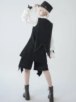 Gothic Lolita Ouji Fashion Long Sleeves Bows Ruffles Shirt