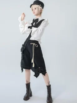 Gothic Lolita Ouji Fashion Long Sleeves Bows Ruffles Shirt