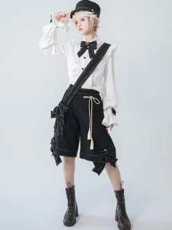 Gothic Lolita Ouji Fashion Long Sleeves Bows Ruffles Shirt