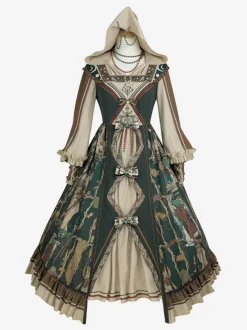 Gothic Lolita Outfits Dark Green Skeleton Long Sleeves Accessory