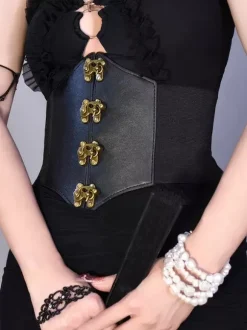 Gothic Lolita Accessories Black Grommets Metal Details Miscellaneous