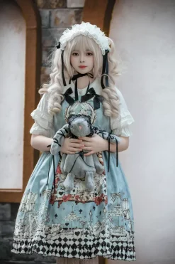 Gothic Lolita Bag White Spandex Bows Lace Polyester Fiber Cross-body Bag Lolita Accessories