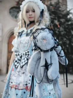 Gothic Lolita Bag White Spandex Bows Lace Polyester Fiber Cross-body Bag Lolita Accessories