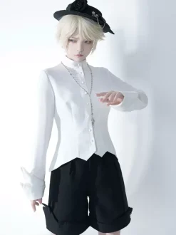 Gothic Lolita Blouses Long Sleeves Blouse White Lolita Top Lolita Shirt