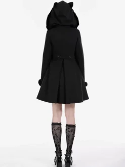 Gothic Lolita Coats Black Polyester Overcoat Coat Fall Lolita Outwears
