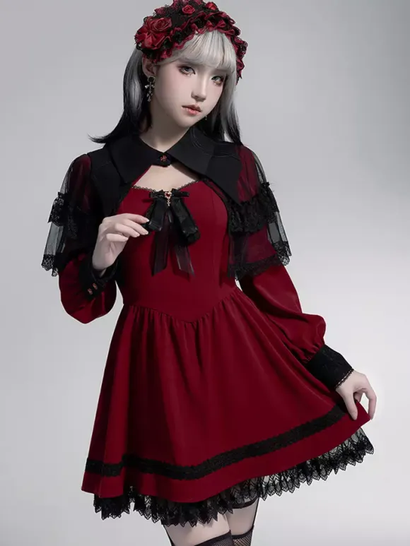 Gothic Lolita Dresses Bows Ruffles White White