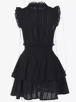 Gothic Lolita Dresses Ruffles Lace Black Dress