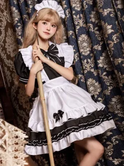 Gothic Lolita Dresses Ruffles Bows Black Black