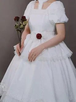 Gothic Lolita Dresses Ruffles Rose Black Black