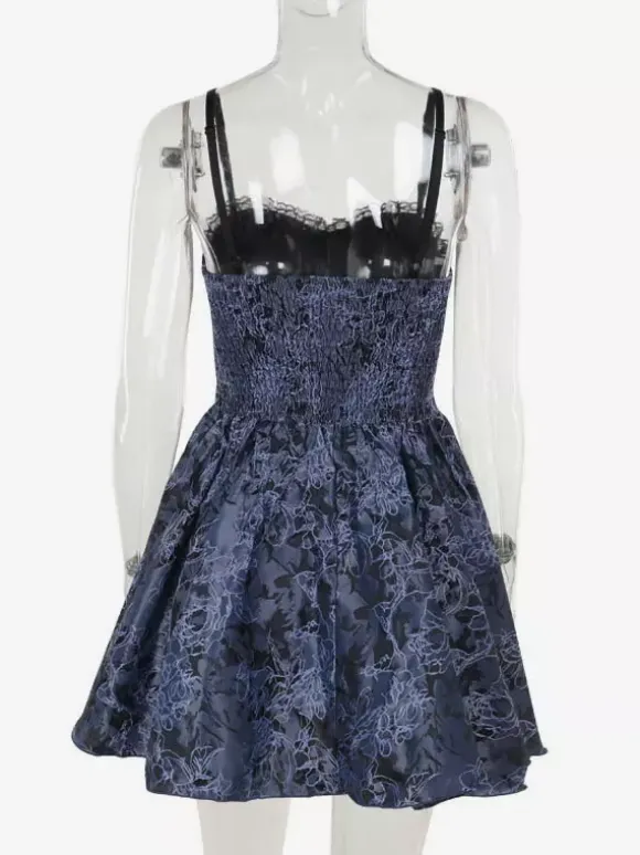 Gothic Lolita Floral Pattern Slip Dress And Lace Smock Set Cosplay Suit