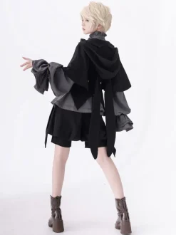 Gothic Lolita Rabbit Hunting Retro Lolita Rabbit Ears Hooded Jacket
