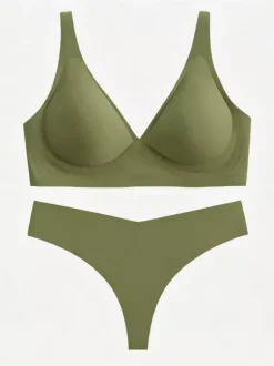 Green Lingerie 2-Piece Bra Panty Sets