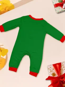 Green And Red Stripe Elf Costume Family Pajamas Holiday Set 2026