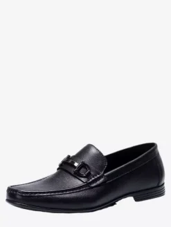 Groom Loafers Mens Horsebit Loafers Genuine Leather Moccasins Soft-Soled Slip-On Casual Shoes