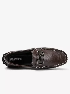 Groom Loafers Mens Horsebit Loafers Leather Slip-on Deck Shoes