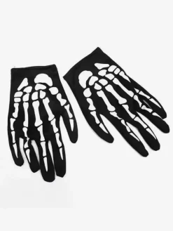 Halloween Costumes For Kids Black Halloween Polyester Set Kid's Jumpsuit Gloves