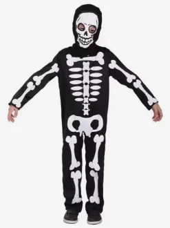 Halloween Costumes For Kids Black Halloween Polyester Set Kid's Jumpsuit Gloves