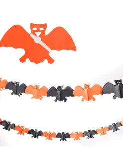 Halloween Decorations Yellow Pumpkin Paper Paper Garland