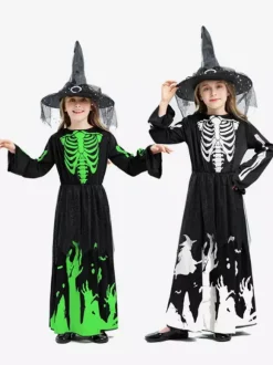 Halloween Dress Costume Glow-in-the-Dark Witch For Kids