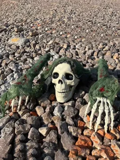 Halloween Floor Crawler Skeleton Decoration Haunted House Prop For Courtyard Decoration