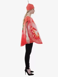 Halloween fruit slice costume adult vegetable tomato stage performance costume tomato cos jumpsuit