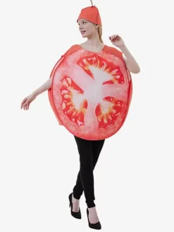 Halloween fruit slice costume adult vegetable tomato stage performance costume tomato cos jumpsuit