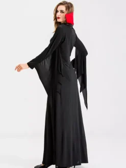 Halloween Gothic Victorian Vampire Bride Costume Medieval Lace Dress