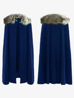 Halloween Halloween Costumes Blue Adult's Elegant Cloak Polyester Halloween Holidays Costumes