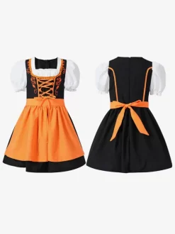 Halloween Kids Halloween Costumes Light Sky Blue Halloween Polyester Set Kid's Dress
