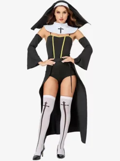 Halloween Womens Costume Halloween Cosplay Set Sexy Lingerie for Adults The Christ Child in Medieval Retro Dresses