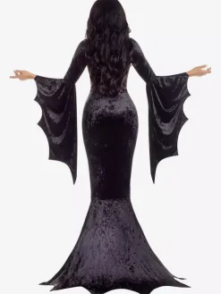 Halloween bat witch ghost bride costume goth witch vampire masquerade dress performance costume