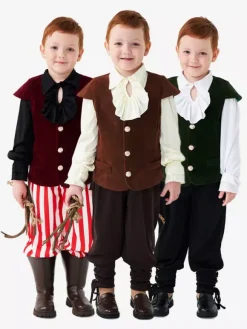 Halloween Costumes For Kids Coffee Brown Halloween Polyester Set Kid's Shirt Pants