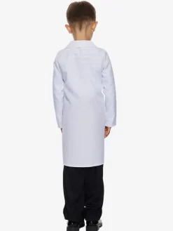 Halloween Costumes For Kids White Halloween Set Kid's Polyester Overcoat Wig