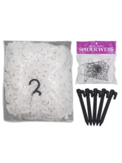 Halloween Decorations White Spider Web Polyester Fiber Holiday Decorations